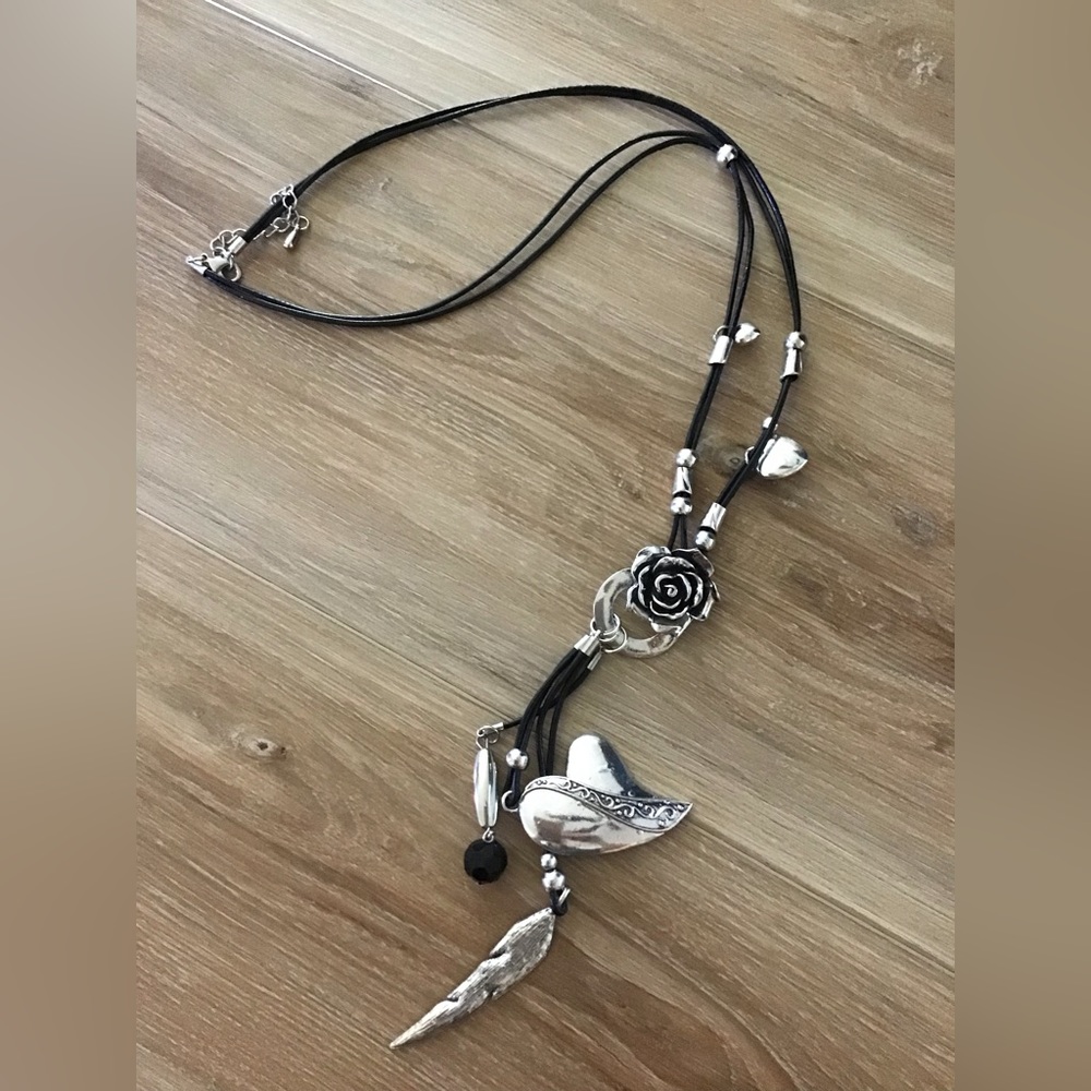 Y2K Rose/Heart Charm Necklace